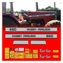 Kit Adesivos Trator Massey Ferguson Mf 660 + Etiquetas R477