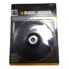 Respaldo Nylon Con Velcro 125 Mm Bdau1125 Black + Decker Color Negro Frecuencia No Aplica
