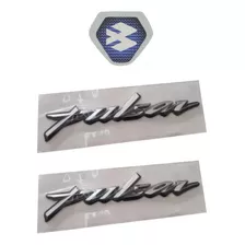 Emblemas Tanque Moto Pulsar Ns Original Par + Emblema Visor