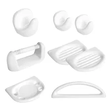 Kit Accesorios Para Baño Daccord Sena 8 Piezas Loza Blanco