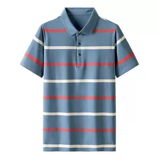 Camisas Polo A Rayas Para Hombre, 95% Algodón