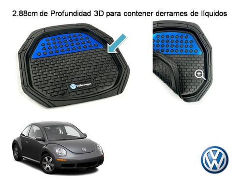 Tapetes 4pz Charola 3d Logo Vw Bettle 2006 A 2011 Foto 5