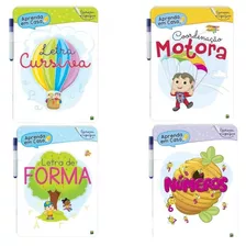 Kit Cadernos De Caligrafia Infantil Pontilhado Letra Cursiva