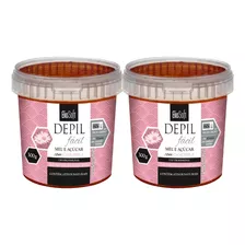 Kit 2 Cera Depilatória Depil Fácil Camomila 300g Biosoft