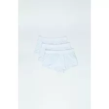 Kit Cueca Boxer Curto Modal Lenzing Branco