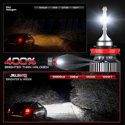 30000lm Kit Focos Led H11 H9 Haz Alto Y Bajo Para Volvo Xc60 Foto 2