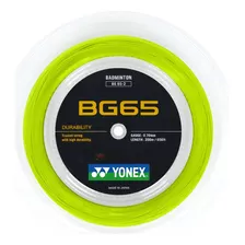 Corda Yonex Bg-65 Badminton Amarela - Rolo Com 200 Metros