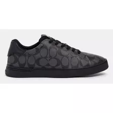 Tenis Coach Monograma Clip Low Top Sneaker Carbón/negro