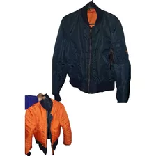 Campera Usada Alpha Industries Talle Xs Reversible De Piloto