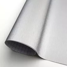 Papel Adherible Metalico Plata Cepillado Premium 40*100cm