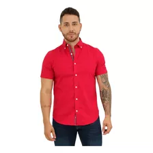 Camisa Nautica Roja Hombre 01100w 6cy