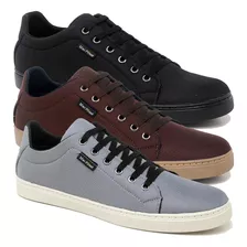 Kit 3 Pares Sapatenis Masculino Casual Promoção Ref 2019 