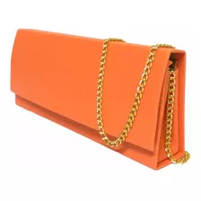 Bolsa Carteira De Mão Clutch Madrinha Casamento Formatura Cor Laranja