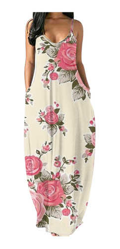 Vestido Maxi Estampado Mujer Tallas Grandes 1002 Vestido Maxi Estampado Mujer Tallas Grandes 1002