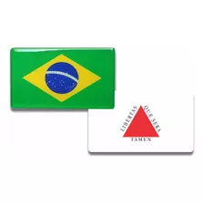 Adesivos Bandeira Brasil E Minas Gerais Resinada, Carro 