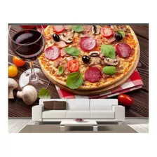 Adesivo De Parede Rodízio Pizza Gourmet 3d 12m² Al145