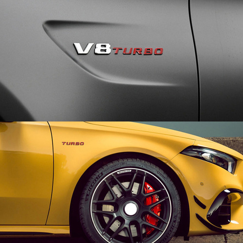 V8 Trubo Pegatina Logo Trubo Para Compatible Con Mercedes Foto 4