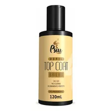 Top Coat Psiu Unha Em Gel Refil 120ml Fibra E Acrílico