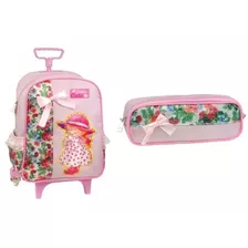 Kit Mochila P C/ Rodinha Infantil Little Cute + Estojo Aig 