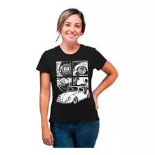 Camiseta Feminina Fusca Air Cooled Carros Pop Art