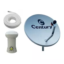 Antena Banda Ku Century 60cm + Lnbf Ku + Cabo - Completa