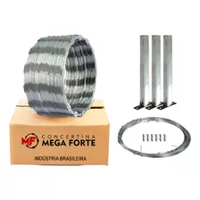 Cerca Concertina + Kit Para 10mts 30 Cm - 3 Hastes - Cod 24