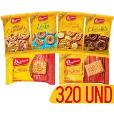 Bolacha Biscoito Indivudual Bauducco Todo Sabores 320 Saches