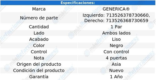 Par Espejos Liso C/control Volkswagen Pointer 00-09 Foto 2