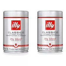 Café Illy Classico En Grano, Tostado Medio, Pack 2 Latas