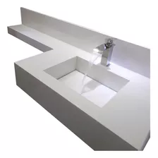 Bancada Esculpida De Porcelanato Branco 60×40 Lê Descrição !