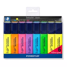 Estojo Marca Texto Staedtler Textsurfer Neon 8 Peças Cor Variadas