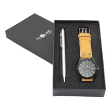 Reloj Hombre, Estuche, Set De Regalo, Pluma Elegante