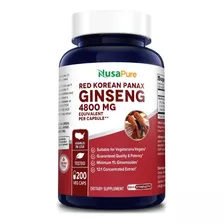 Ginseng 4800mg 200 Nusapure Usa - Unidad a $820