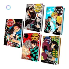 Demon Slayer - Kimetsu No Yaiba, Mangá Vol. 1, 2, 3, 4 E 5