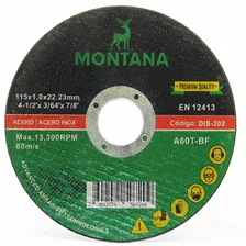 Disco Corte 4 \'\' Metal Montana 115x1.0mm 25 Unidades