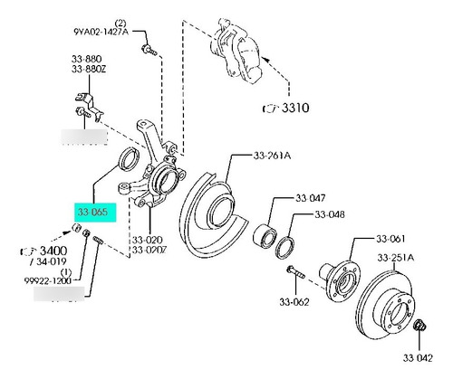 Reten Rueda Delantera Mazda Bt50 B2200 B2600 4x4 Foto 2