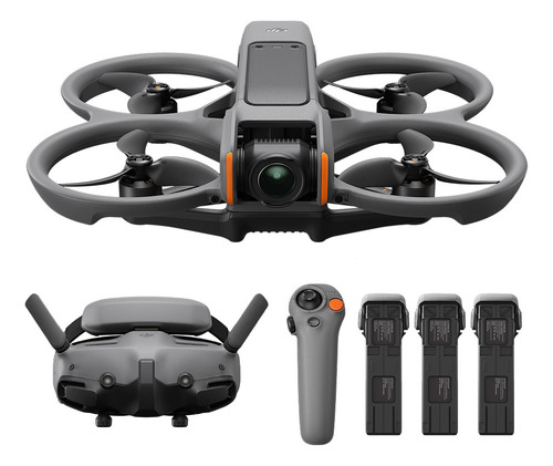 Drone Dji Avata 2 Fly More Combo 3 Baterías Resolución 4k Color Gris