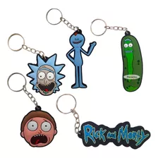 Kit 5 Chaveiros Personagens Série Rick And Morty 