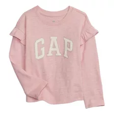 Polera Bebé Gap Vuelos Logo Manga Larga Rosa