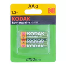 Pila Recargable Aa Kodak 750 Mah 2 Unidades