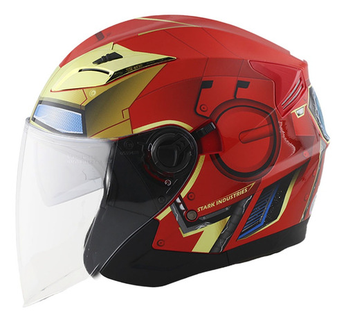 Casco Semi Integral Iron Man Edge Certificado Marvel Moto Foto 2