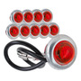 Plafon Mini 3x2(in) B/cromada 7 Led M/ambar No.13565