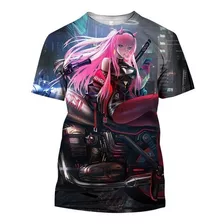 Camisa Camiseta Full 3d Anime Darling Franxx Zero Two Md18