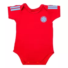Mameluco Camiseta Colombia Roja Bebé 100% Algodón