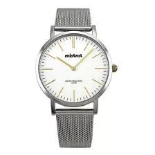 Reloj Pulsera Metal Mistral Gmt 1396 Tt 09 Wr 3atm 