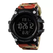 Redlemon Reloj Deportivo Militar Con Pantalla Digital, Resistente Al Agua, Pantalla Retroiluminada, Con Cronómetro, Alarma, Dual Time, Temporizador, Correa Ajustable, Modelo 1384, Color Camuflaje