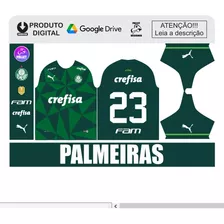 Arte Vetor Camisa E Caneca Palmeiras 23/24 + Fonte Puma