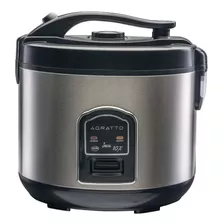 Panela Elétrica De Arroz Inox Visor Vidro Agratto Preto 10x