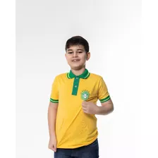 Camiseta Do Brasil Copa Do Mundo Infantil 100% Algodão