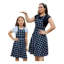  2 Vestido Jardineira Gode Tal Mãe Tal Filha Moda Feminina 